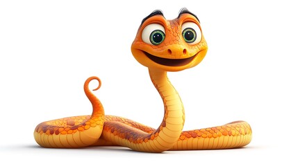 Fototapeta premium Cute Cartoon Snake