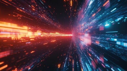 Fototapeta premium Digital transformation enables businesses to be more responsive to market changes by leveraging real-time data and automation to pivot strategies quickly and efficiently