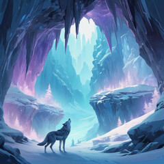 Landscape with mountains and snow 