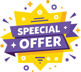 Red Banner Special Offer Megaphone Announcement