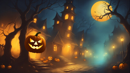 Fototapeta premium Halloween scene