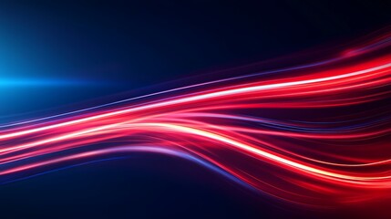 Naklejka premium Abstract Red and Blue Light Trails