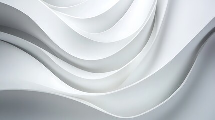 Fototapeta premium Abstract white background with smooth curves for infographic use