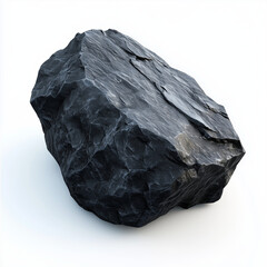 A black stone isolated on white background