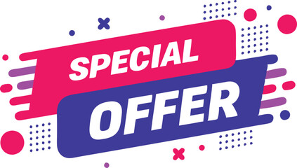 Special Offer Announcement with Geometric Shapes