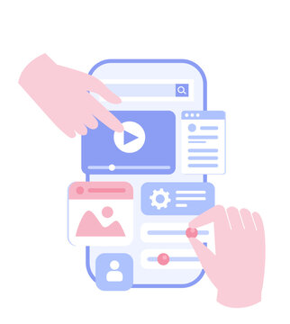 Software development. Web programming languages. css, html, it, ui. programmer cartoon character developing website, coding. flat illustration banner