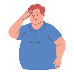 Obese Man with No Energy Feels Tired