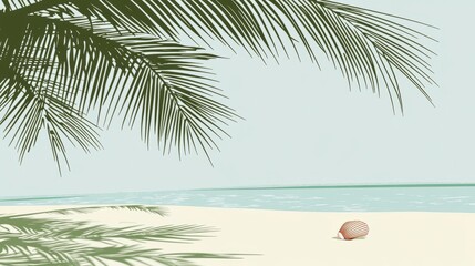 Obraz premium palm tree on the beach