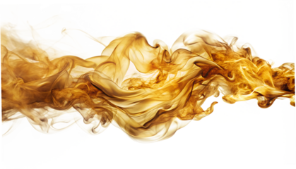 Golden Smoke Transparent Background | Abstract Fog Cloud Overlay Effect