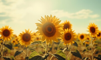 Obraz premium Dreamlike Landscapes and Mystical Gardens with Vibrant Flowers and Glowing Nature