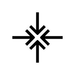 Fototapeta premium Minimize arrow icon with simple and modern design.center arrow button for web