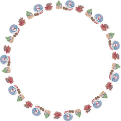 Christmas wreath Vector illustration.