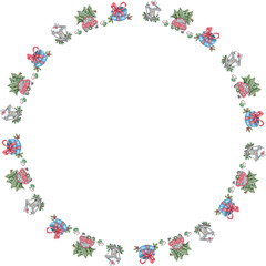 Christmas wreath Vector illustration.