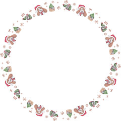 Christmas wreath Vector illustration.