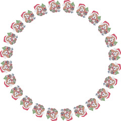 Christmas wreath Vector illustration.