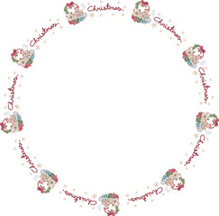 Christmas wreath Vector illustration.