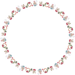 Christmas wreath Vector illustration.