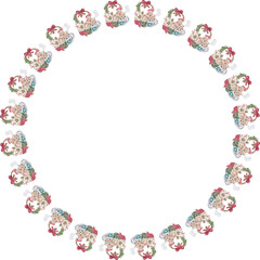 Christmas wreath Vector illustration.