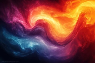 Abstract digital painting with swirling, vibrant colors, Artistic, Creativity