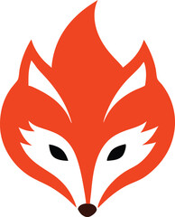 Fiery Fox Logo Design Concept Illustration