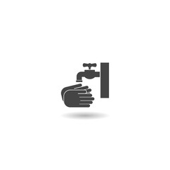 Wash your hands icon with shadow