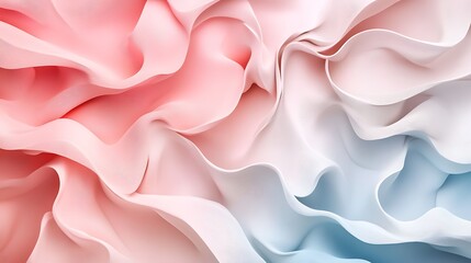 Obraz premium 3D wavy textures in pastel colors creating a soft flow for beauty graphics