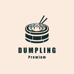 Dumpling Dim Sum with Chopsticks icon vector, illustration