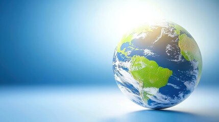 Fototapeta premium A Glorious View of Earth Illuminated by the Sun A Symbol of Our Planet's Beauty and Diversity