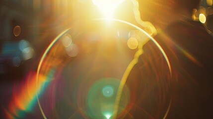 Obraz premium Authentic Anamorphic Lens Flare with Stunning Ring Ghost 