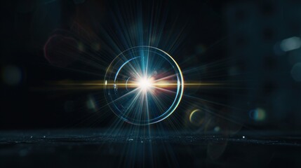 Obraz premium Authentic Anamorphic Lens Flare with Stunning Ring Ghost 