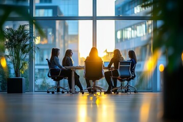 Corporate business team meeting in office, Generative AI