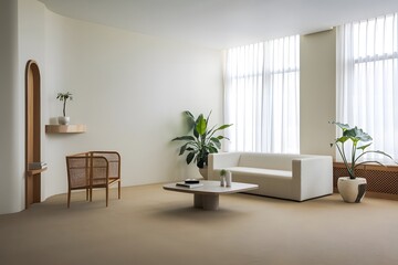 Minimalist interior design of modern living room