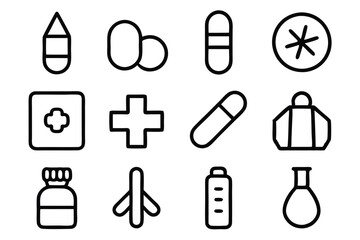 A versatile set of medicine and healthcare icons including medication, doctors, Medicare, and medical tools. Perfect for healthcare apps, websites, and educational designs.
