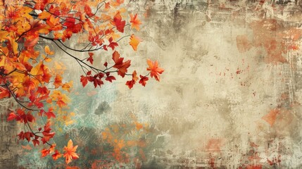 With a grainy texture and blurred layers of autumn hues this design captures the essence of blurriness in an elegant and artistic way perfectly symbolizing the changing of the seasons