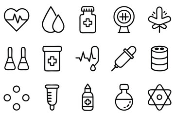 A versatile set of medicine and healthcare icons including medication, doctors, Medicare, and medical tools. Perfect for healthcare apps, websites, and educational designs.

