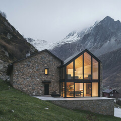 house in the mountains