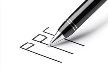 Pen checking off a to-do list, symbolizing productivity and progress, emphasizing the importance of task management and goal-setting