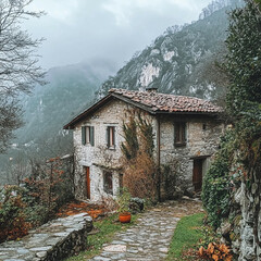house in the mountains