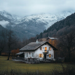 house in the mountains