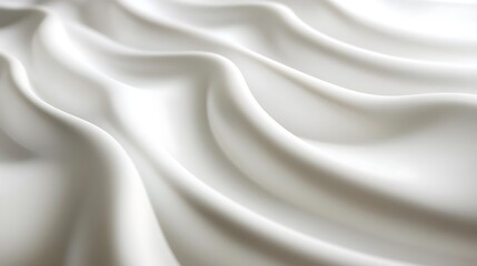 Obraz premium 3D-rendered white smooth surface with wavy patterns for beauty graphic use