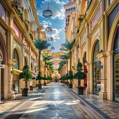 Fototapeta premium Shopping center in largest city.