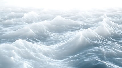 Fototapeta premium 3D render of realistic white flowing waves with soft lighting for beauty graphic resources