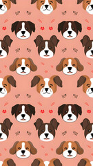 Obraz premium pattern with dogs dog pattern doggy seamless pattern 