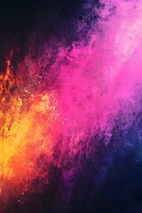 Fototapeta premium Vibrant Cosmic Gradient Glowing Grainy Abstract Texture Background for Retro Banner Design