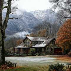 old house in the mountains
