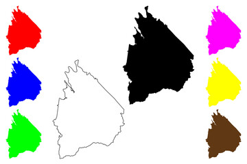 Cocke County, State of Tennessee (U.S. county, United States of America, USA, U.S., US) map vector illustration, scribble sketch Cocke map