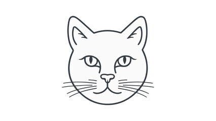 illustration of a cat face in vector