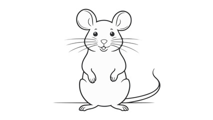 sitting mouse vector illustration