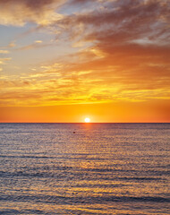 Sunset seascape nature composition.