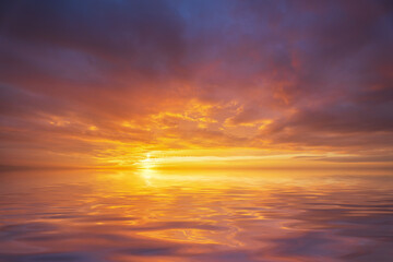Epic sunset on the sea.